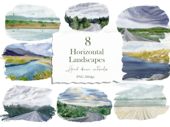 Download Watercolor Digital Landscape - Premium Resources
