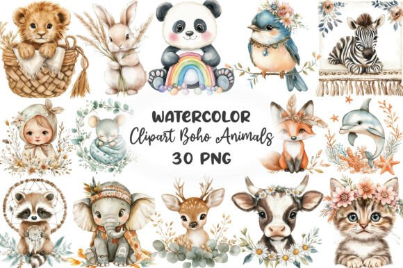 Download Boho Baby Clipart Boho Animals - Boho baby clipart Collection