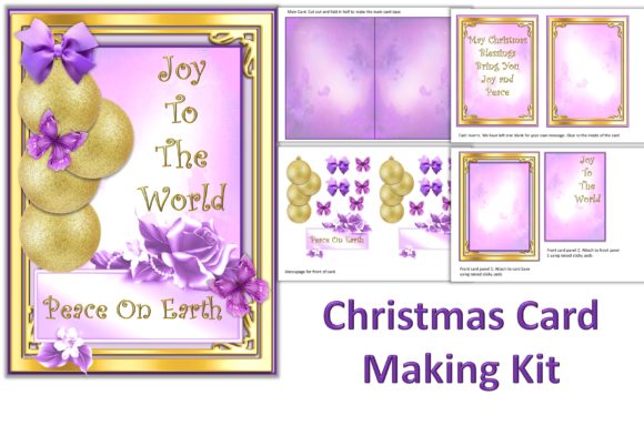 Download Pink Christmas Card Making Kit - Premium Resources