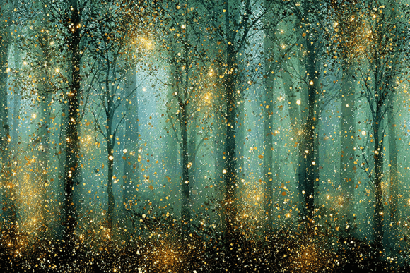 Download Enchanted Forest Gold Sparkle Background - Enchanted forest Collection
