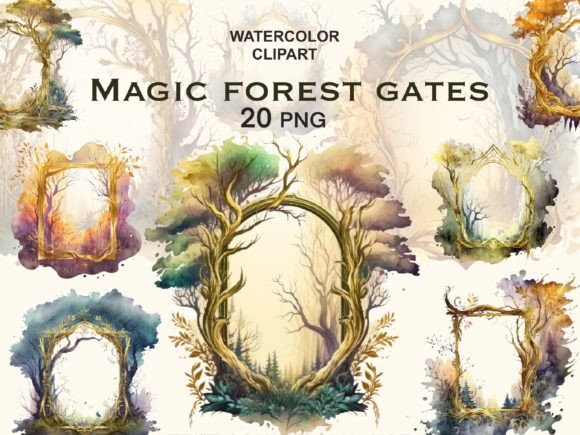Download Enchanted Forest Frame Woodland Clipart - Enchanted forest Collection
